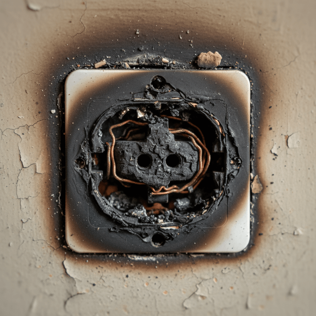 Defekte Kabel in der Wand